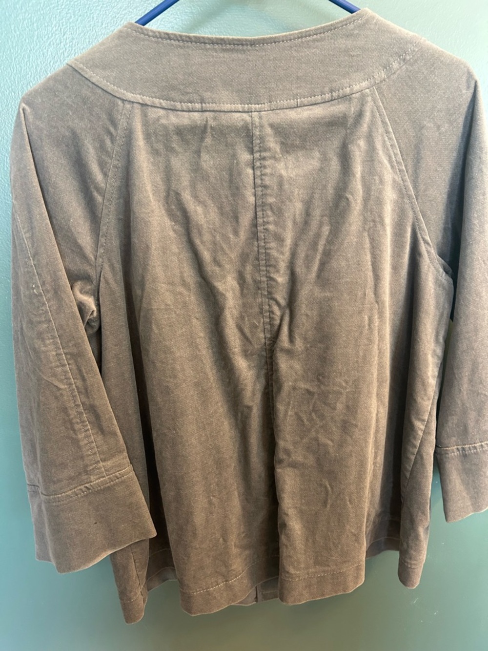 GAP Gray Cotton Button-Front Jacket - Picture 3 of 4